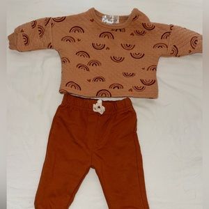 Orange baby jogger set - 3-6 months